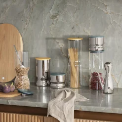 ALFREDO opbevaringsdåse medium 1 L, rustfrit stål/gul