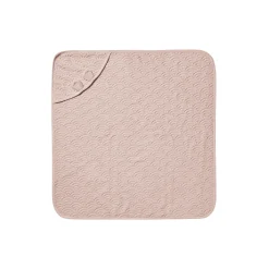 Baby håndklæde med hætte og ører, dusty rose