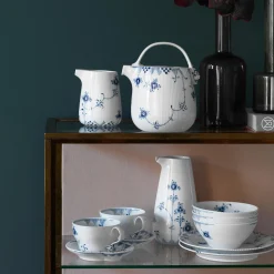 Blå Elements kop med underkop 26 cl