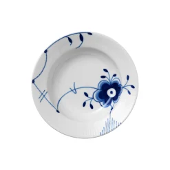 Blå Mega Riflet dyb tallerken Ø 17 cm