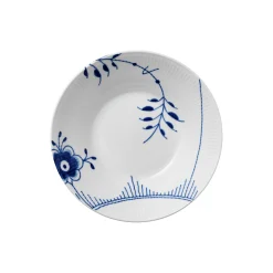 Blå Mega Riflet dyb tallerken Ø 24 cm