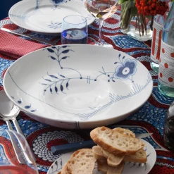 Blå Mega Riflet fad Ø 34 cm