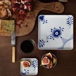 Blå Mega Riflet firkantet asiet 20 cm