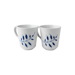 Blå Mega Riflet krus 38 cl, 2 stk