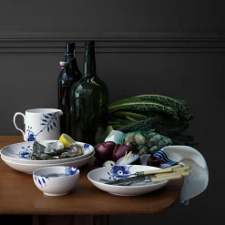 Blå Mega Riflet moderne tallerken Ø 25 cm