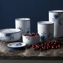 Blå Mega Riflet opbevaringskrukke 80 cl