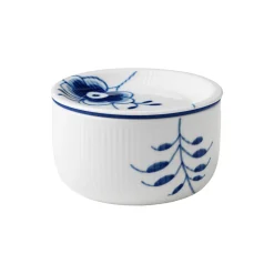 Blå Mega Riflet opbevaringskrukke 33 cl