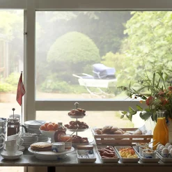 Blå Mega Riflet Rektangulært Fad 24 cm