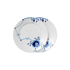Blå Mega Riflet tallerken Ø 22 cm 2 stk., Nr. 6