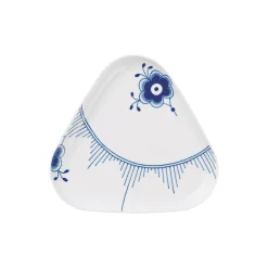 Blå Mega Riflet Trekantet fad