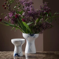 Blå Mega Riflet vase 19 cm
