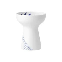 Blå Mega Riflet vase 15 cm