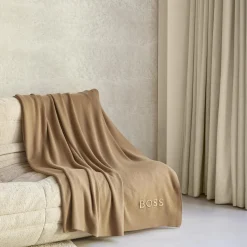 Bold Logo plaid, camel