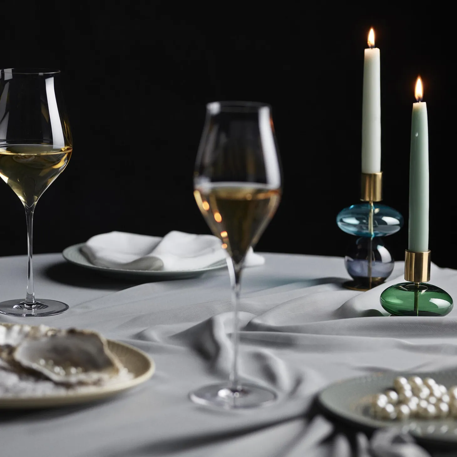 Bubble Lysestage, blå/smoke