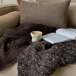 Cable plaid, brown/black