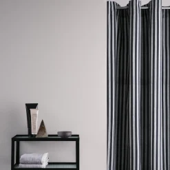 Chambray Shower Curtain, striped
