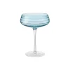 Champagne Coupe Triple Cut, blue