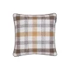 Checked Pillow Cover, olive/oat