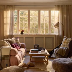 Checked Pillow Cover, olive/oat