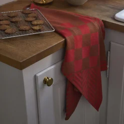 CHRISTMAS viskestykke, archive red