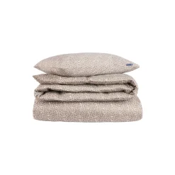 Cotton Sateen Bed Set, stone/white/beige