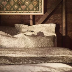 Cotton Sateen Bed Set, stone/white/beige