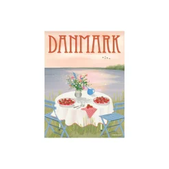 DANMARK Jordbær plakat