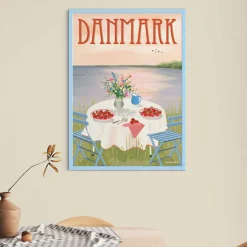 DANMARK Jordbær plakat