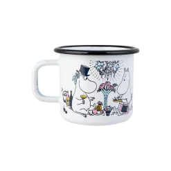 Date aften emaljekrus, hvid