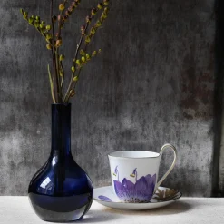 Flora højhankskop med underkop stedmoderblomst 27 cl