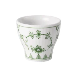 Grøn Musselmalet Riflet æggebæger