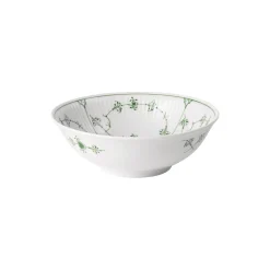 Grøn Musselmalet Riflet skål 35 cl