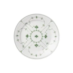 Grøn Musselmalet Riflet tallerken Ø 25 cm
