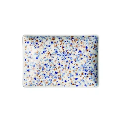 Helle A5 tallerken, blue-brown