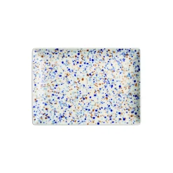 Helle A4 tallerken, blue-brown