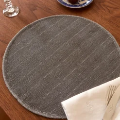 HERRINGBONE dækkeserviet, dark grey