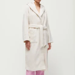 Hooded Bathrobe Terry, pure ecru