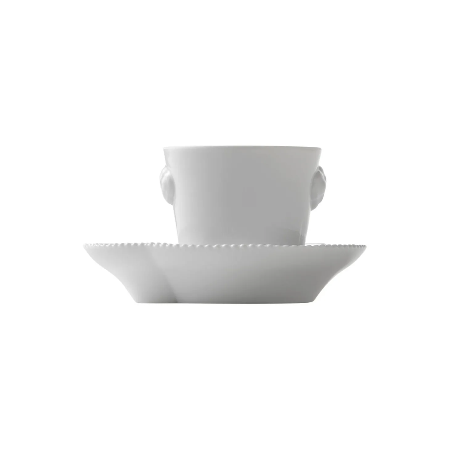 Hvid Elements espressokop med underkop 9 cl