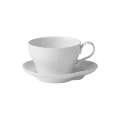 Hvid Elements kop med underkop 26 cl