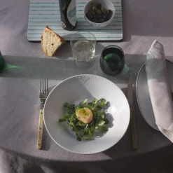 Hvid Halvblonde dyb tallerken Ø 24 cm