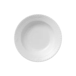 Hvid Halvblonde dyb tallerken Ø 21 cm