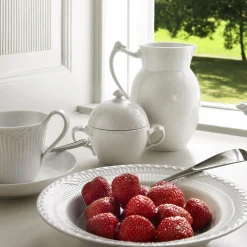 Hvid Halvblonde dyb tallerken Ø 21 cm