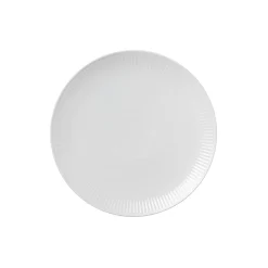 Hvid Riflet Coupe tallerken Ø 27 cm