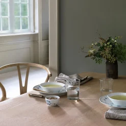 Hvid Riflet dyb tallerken Ø 17 cm