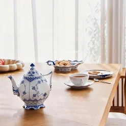 Hvid Riflet Helblonde Kop med Underkop