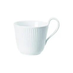 Hvid Riflet højhankskop 24 cl