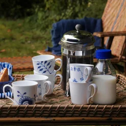 Hvid Riflet krus 38 cl, 2 stk