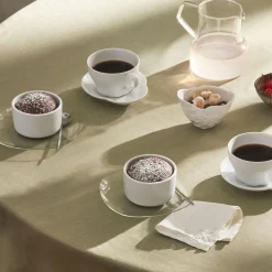 Hvid Riflet Souffléskåle 2 stk