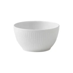 Hvid Riflet sukkerskål 15 cl