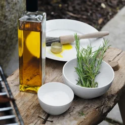 Hvid Riflet sukkerskål 15 cl